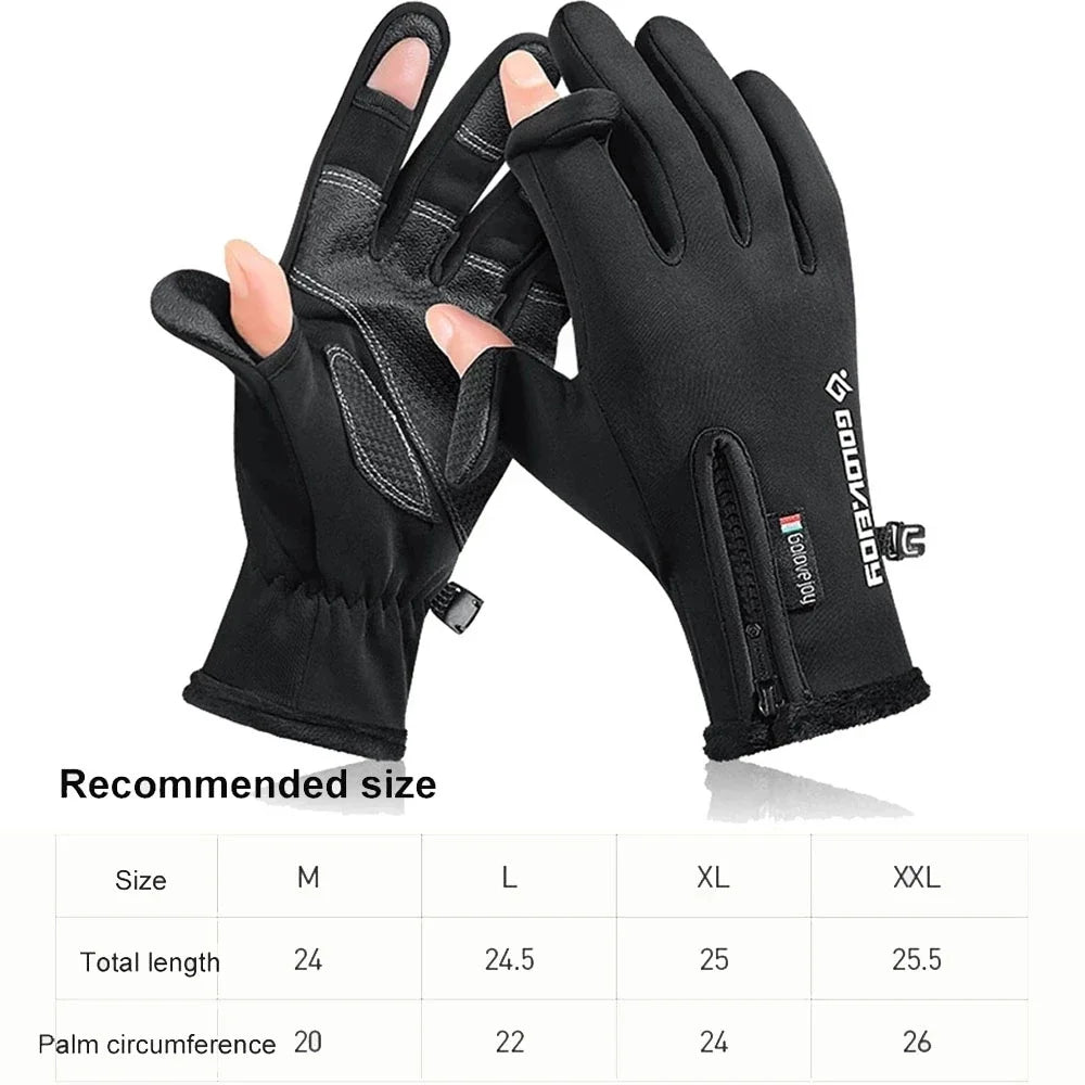 Wasserdichte Winter Angelhandschuhe mit 2-Finger Flip – clever-campen Ansicht 5
