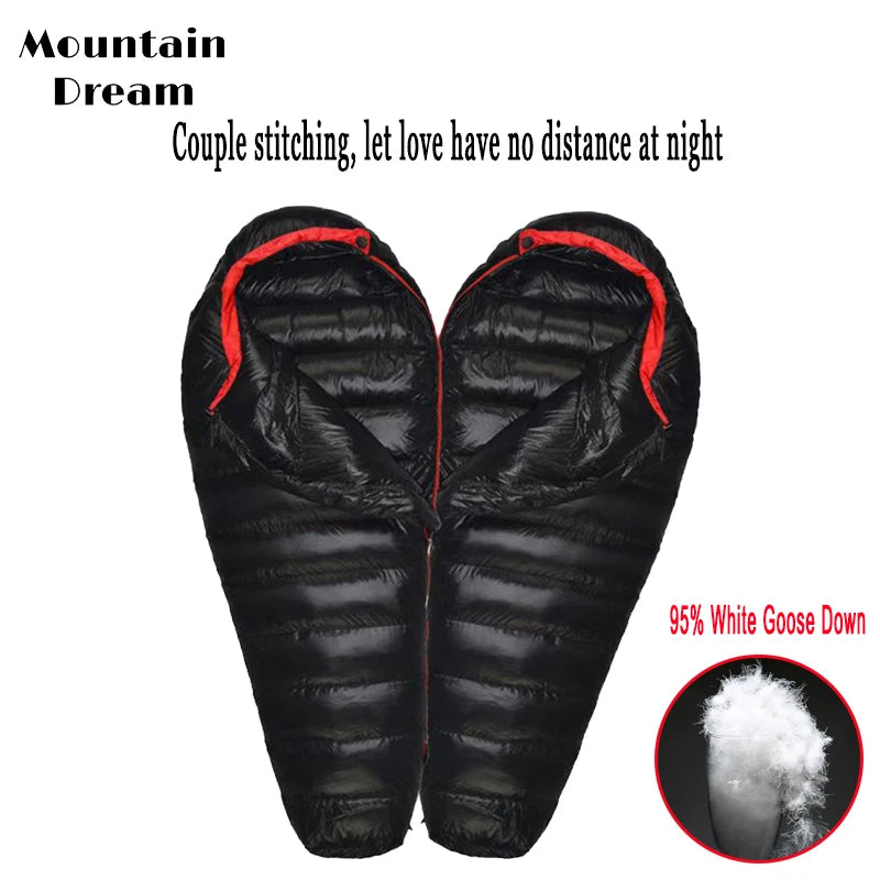 Winter Schlafsack Erwachsene Mumienschlafsack Daunen – clever-campen Ansicht 4