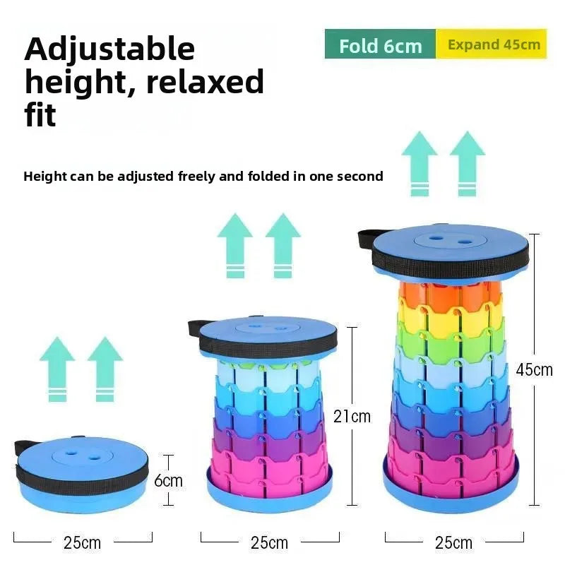 Multifunktionaler Faltstuhl in Regenbogenfarben – clever-campen Ansicht 6