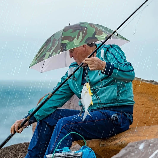 Faltbarer Regenschirm für Angler und Wanderer – clever-campen Ansicht 2