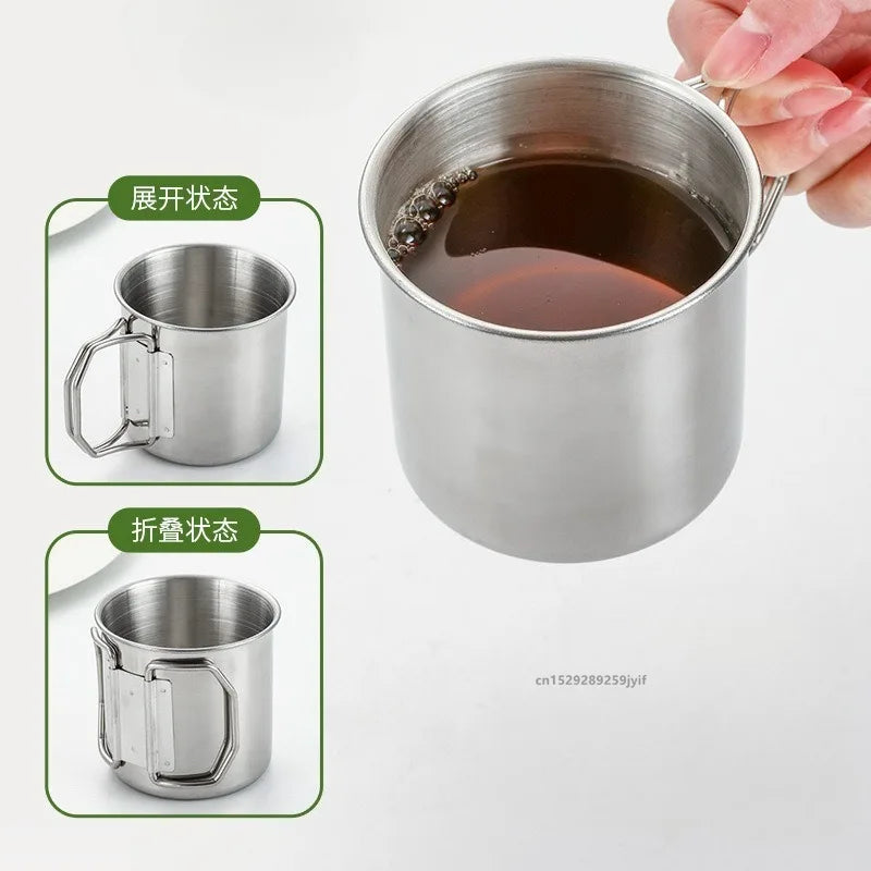 Edelstahl Campingbecher 250/350/500/700ml mit klappbarem – clever-campen Ansicht 3