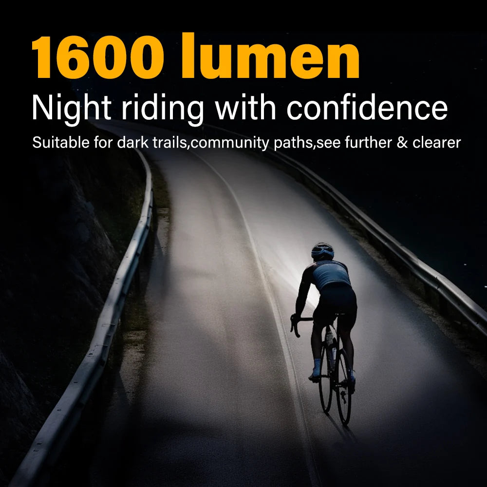 TOWILD CL1600 Fahrradlicht 5000mAh LED Aluminium IPX6 – clever-campen Ansicht 2