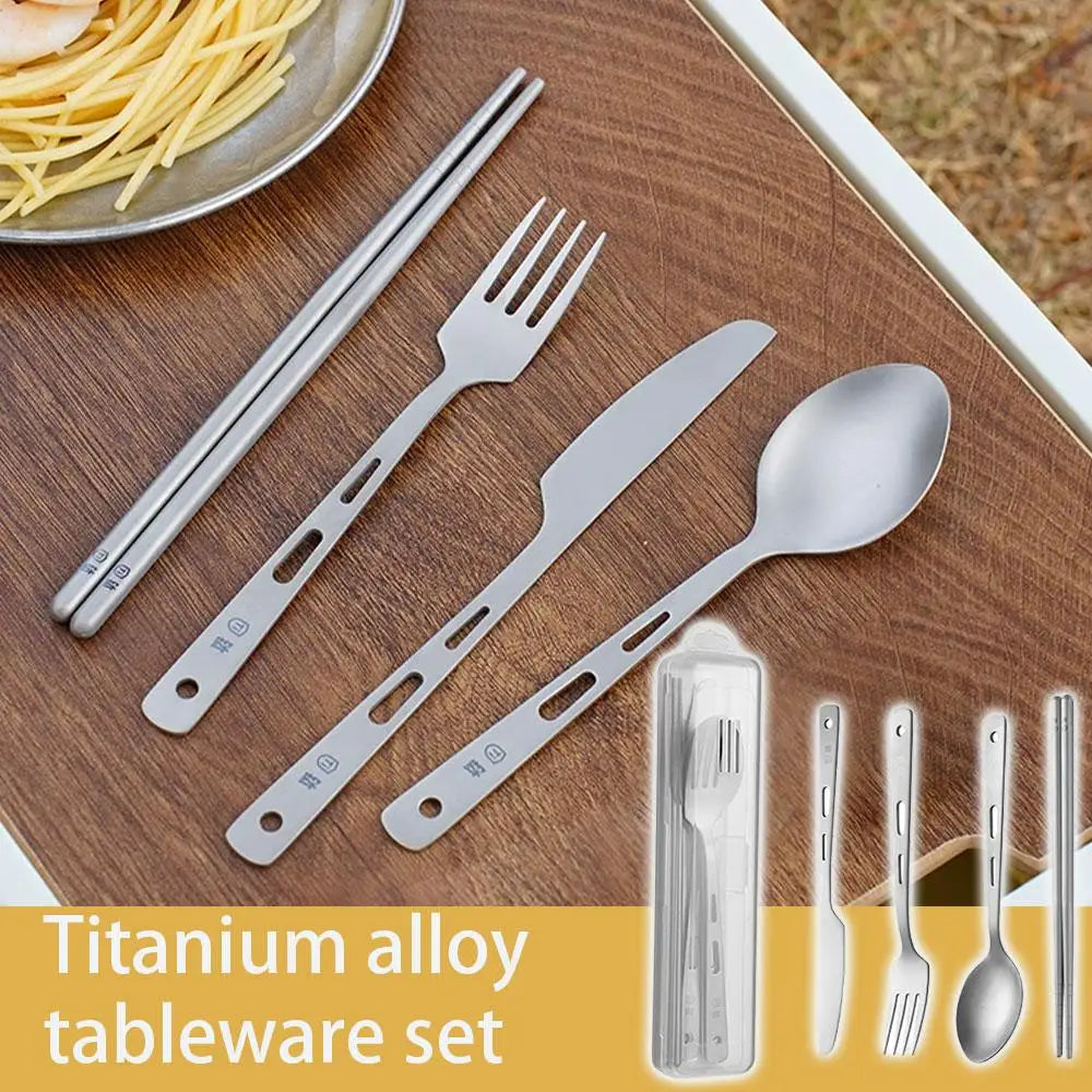 Leichtes Camping Besteckset aus Titanlegierung – clever-campen Ansicht 3