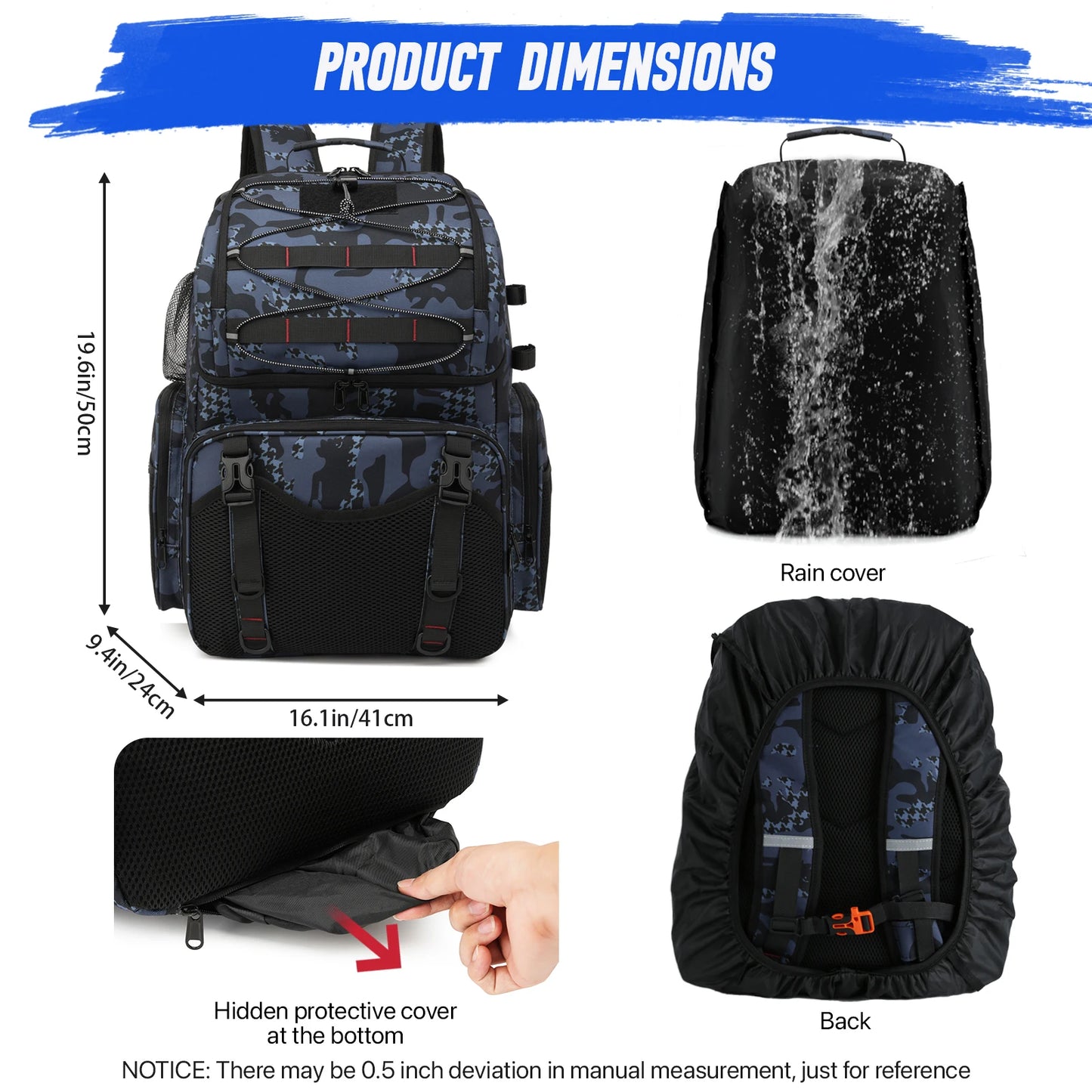 45L Angelrucksack mit Kühlfunktion und Regenhülle – clever-campen Ansicht 6