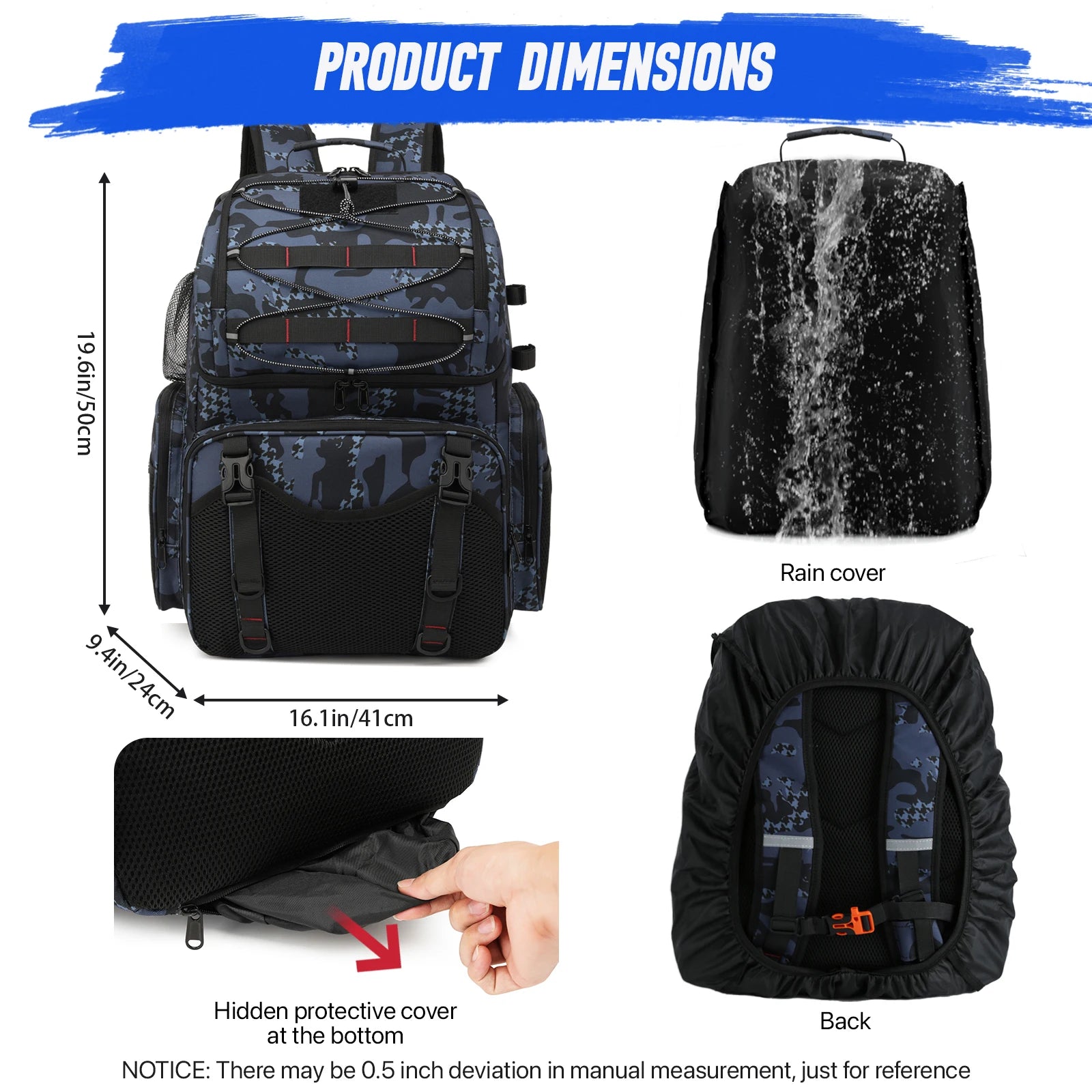 45L Angelrucksack mit Kühlfunktion und Regenhülle – clever-campen Ansicht 6