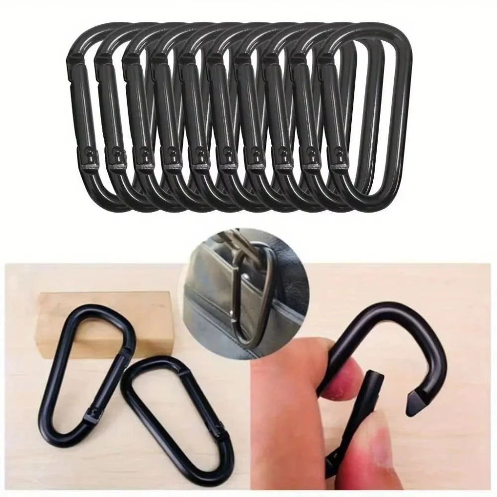 Schwarze Aluminiumlegierung Karabinerhaken – 5er Set – clever-campen Ansicht 5