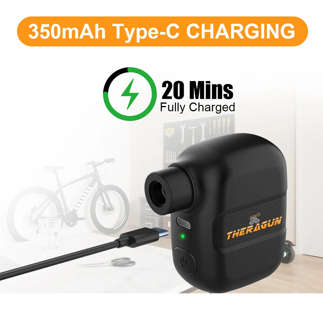 Mini Tragbare Fahrradpumpe Elektrischer Luftkompressor – clever-campen Ansicht 2