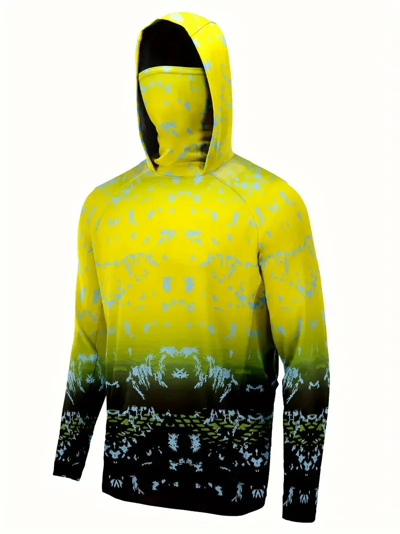 Herren Angler Hoodie mit UV-Schutz und Maske – clever-campen Ansicht 3