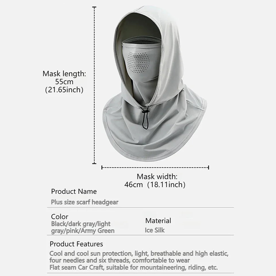 Atmungsaktive Sonnenhaube mit Gesichtsschutz für Outdoor – clever-campen Ansicht 6