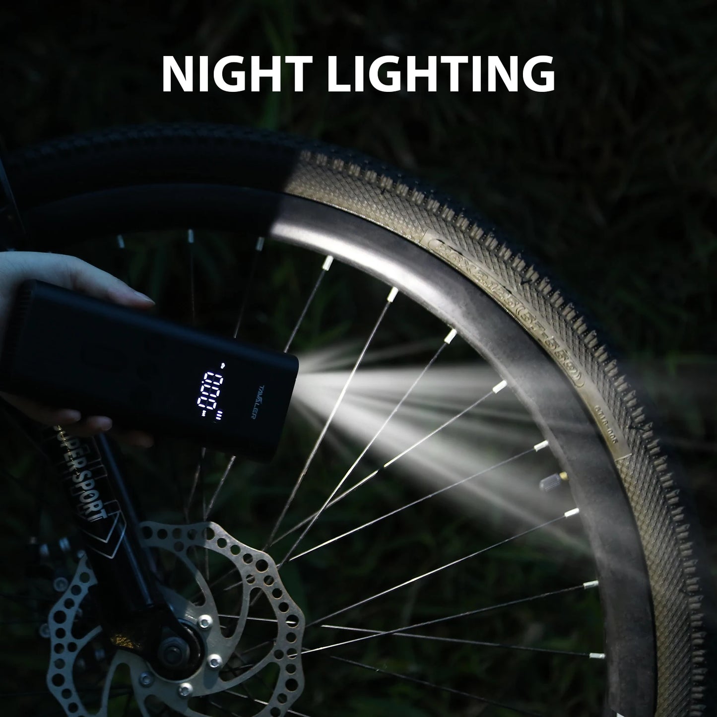 Kabellose Luftpumpe 150psi für Fahrrad und Auto – clever-campen Ansicht 5