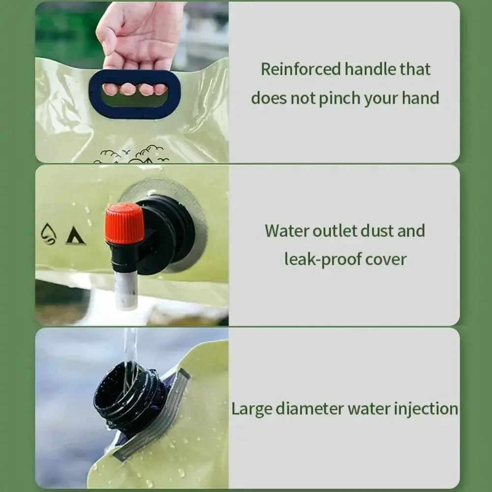 Grossfaltbare 8L-Wasserbeutel für Outdoor-Aktivitäten – clever-campen Ansicht 4