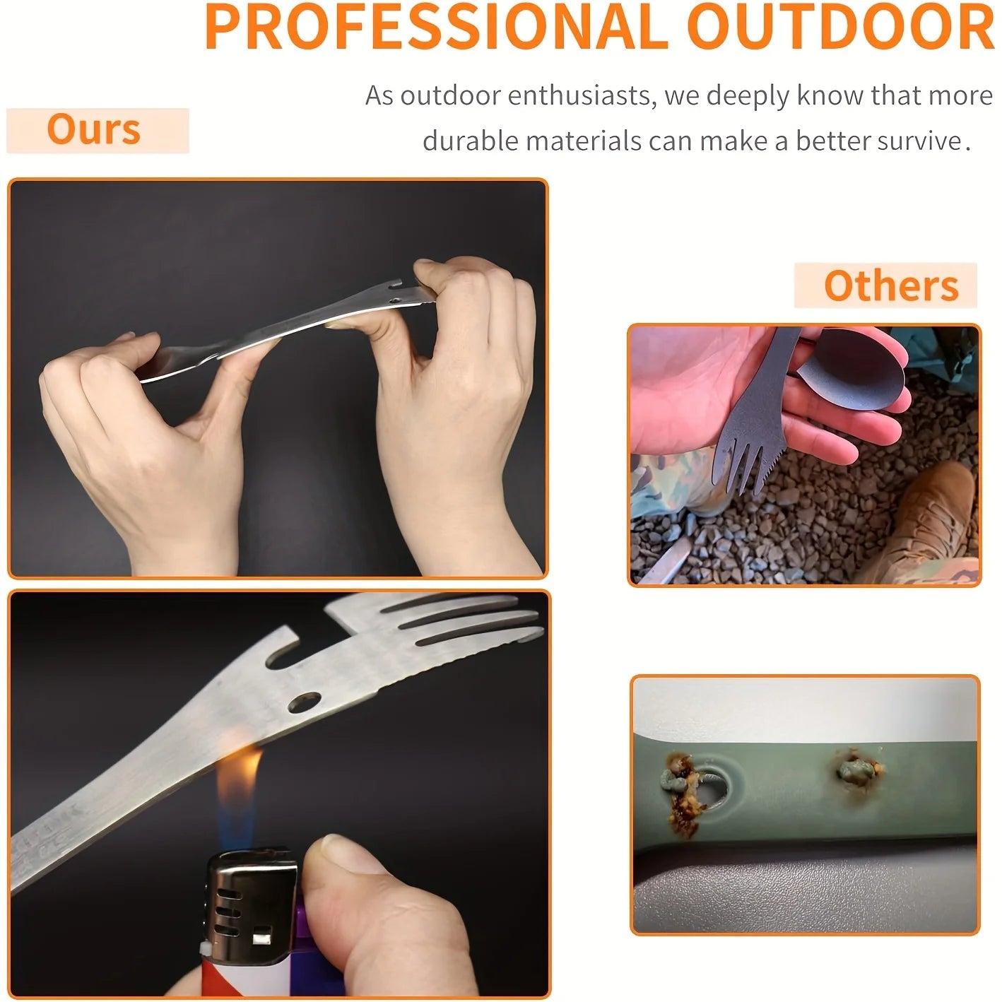 PSKOOK 5 in 1 Camping Besteck Set für Outdoor-Aktivitäten – clever-campen Ansicht 3