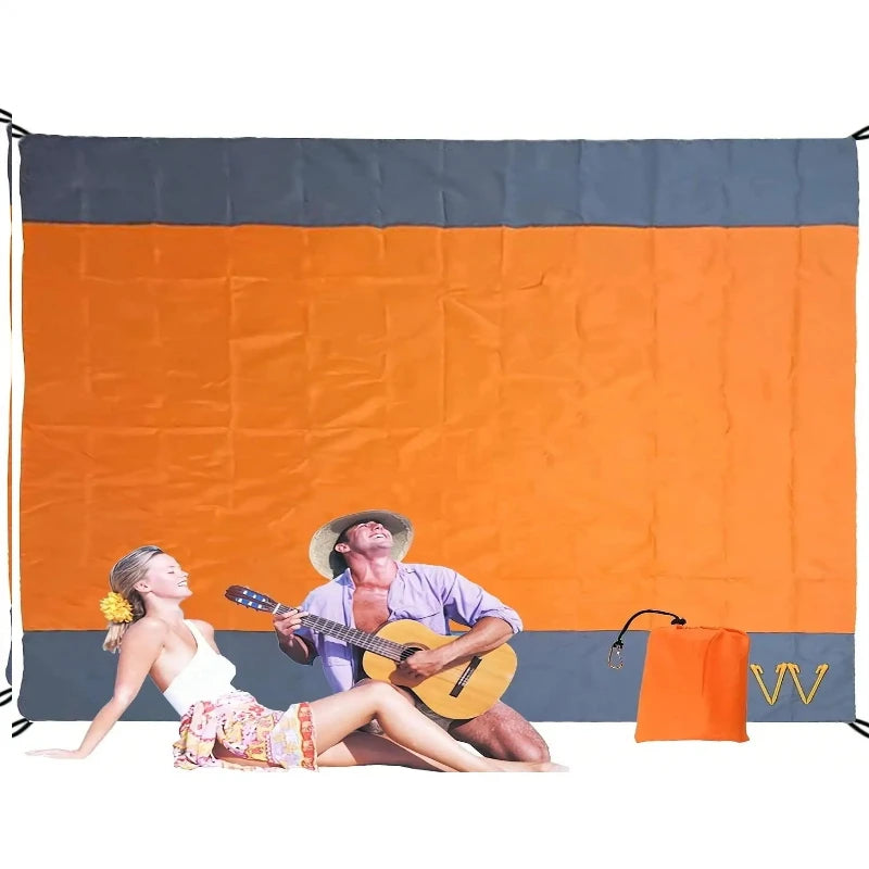 Wasserdichte Stranddecke mit 4 Eckensteinen – clever-campen Ansicht 6
