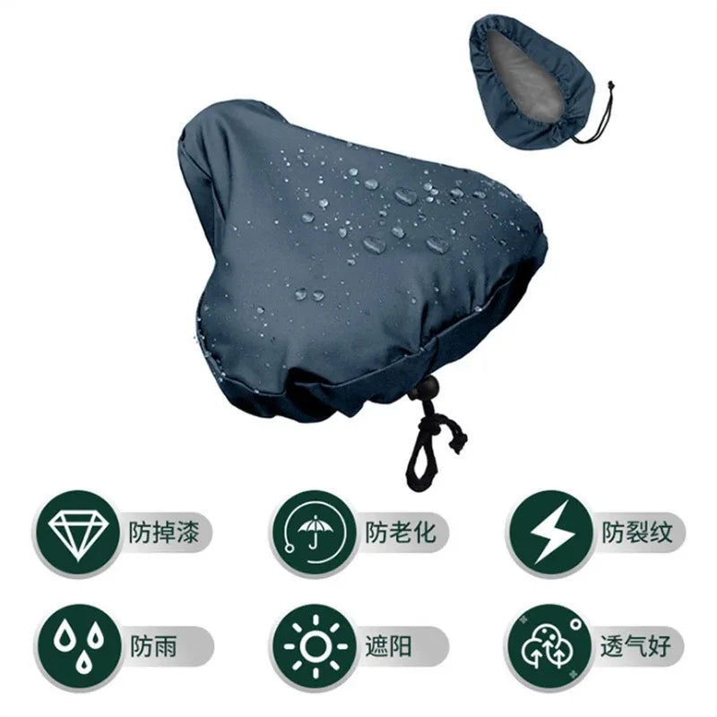 Wasserdichtes Fahrradsattel Regencover mit Kordelzug – clever-campen Ansicht 4