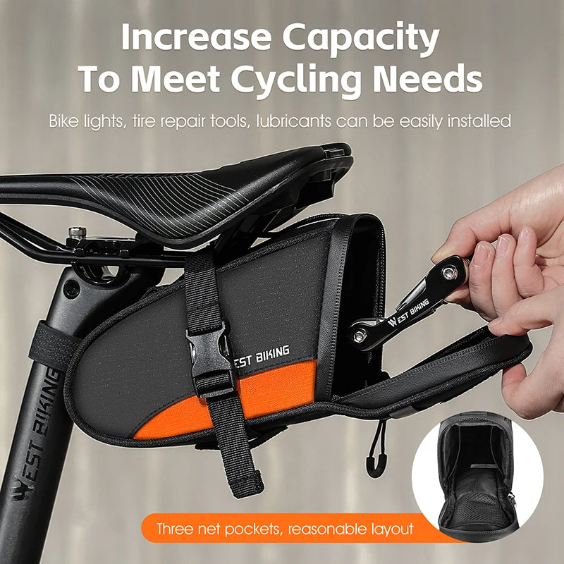 West Biking Fahrradtasche 1.2L Reflektierend Wasserdicht – clever-campen Ansicht 3
