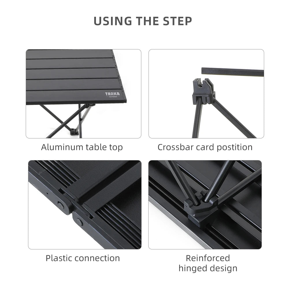 TARKA Klappbarer Campingtisch aus Aluminium – leicht – clever-campen Ansicht 3