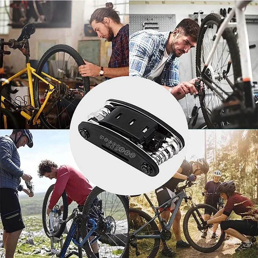 16 in 1 Multifunktionales Fahrradwerkzeug – clever-campen Ansicht 4