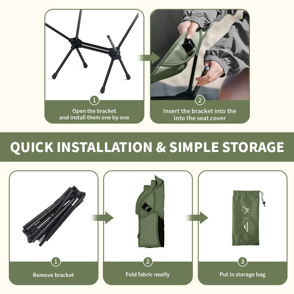 Naturehike Campingstuhl Faltstuhl Outdoor Reise Stuhl – clever-campen Ansicht 4