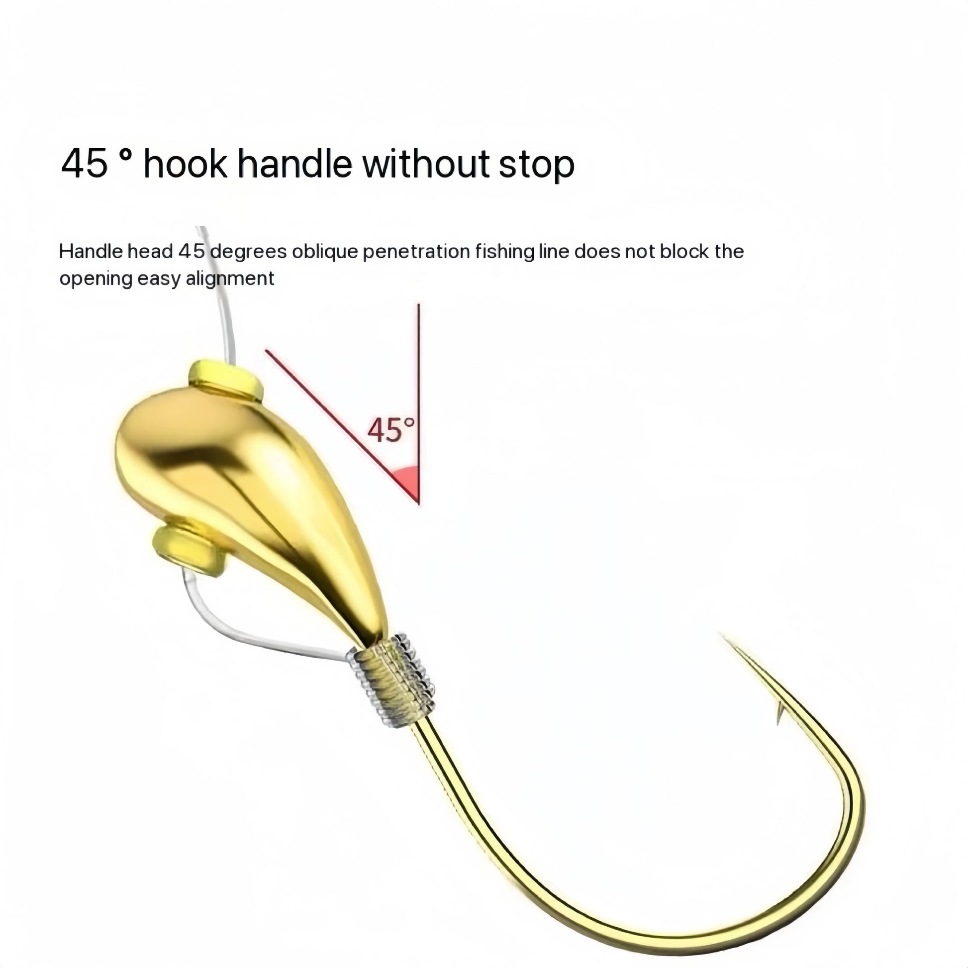 Goldene Edelstahl Angelhaken – 10 Stück für Bait und Lures – clever-campen Ansicht 2