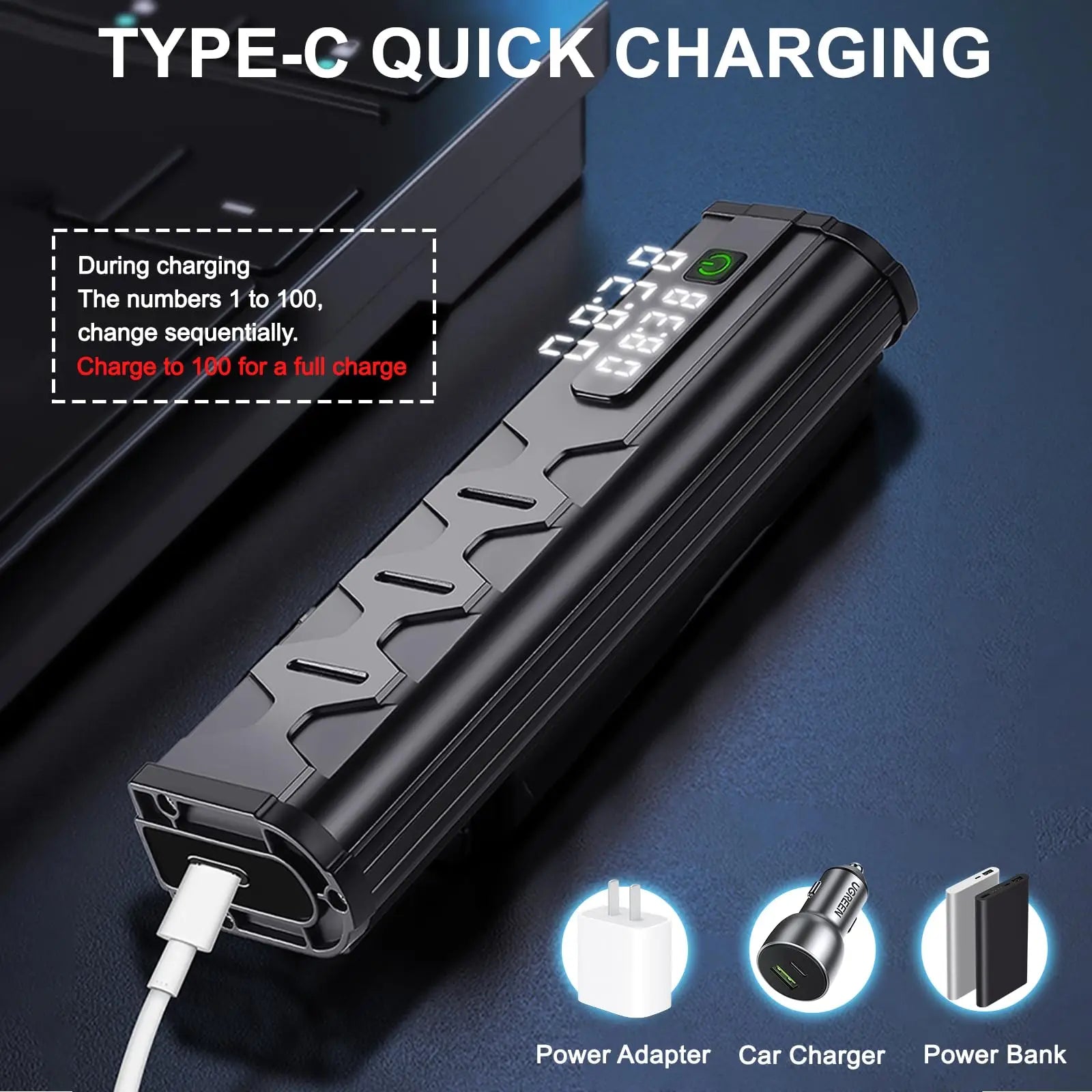 10000LM LED Fahrradlampe mit 10000mAh Akku – clever-campen Ansicht 2