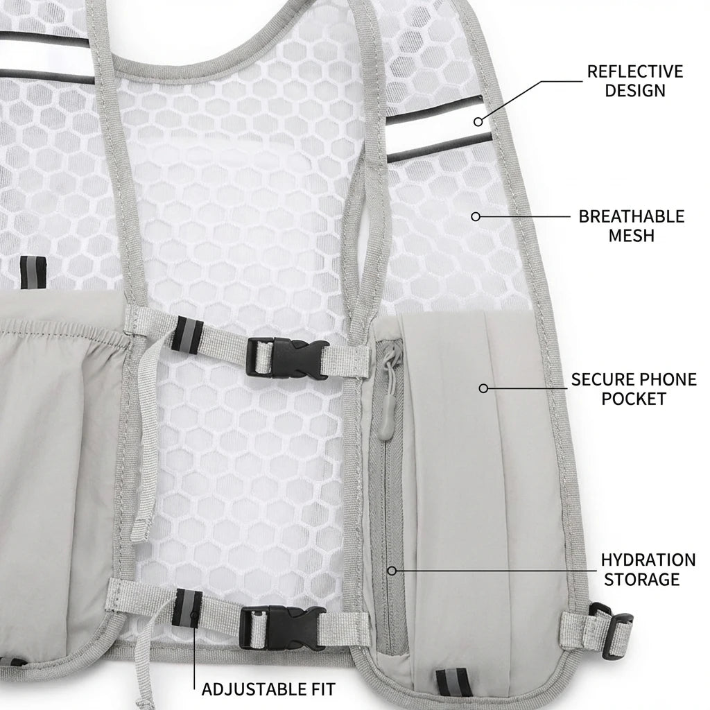 Leichter Trinkflaschen-Rucksack mit Handyhalter – clever-campen Ansicht 4