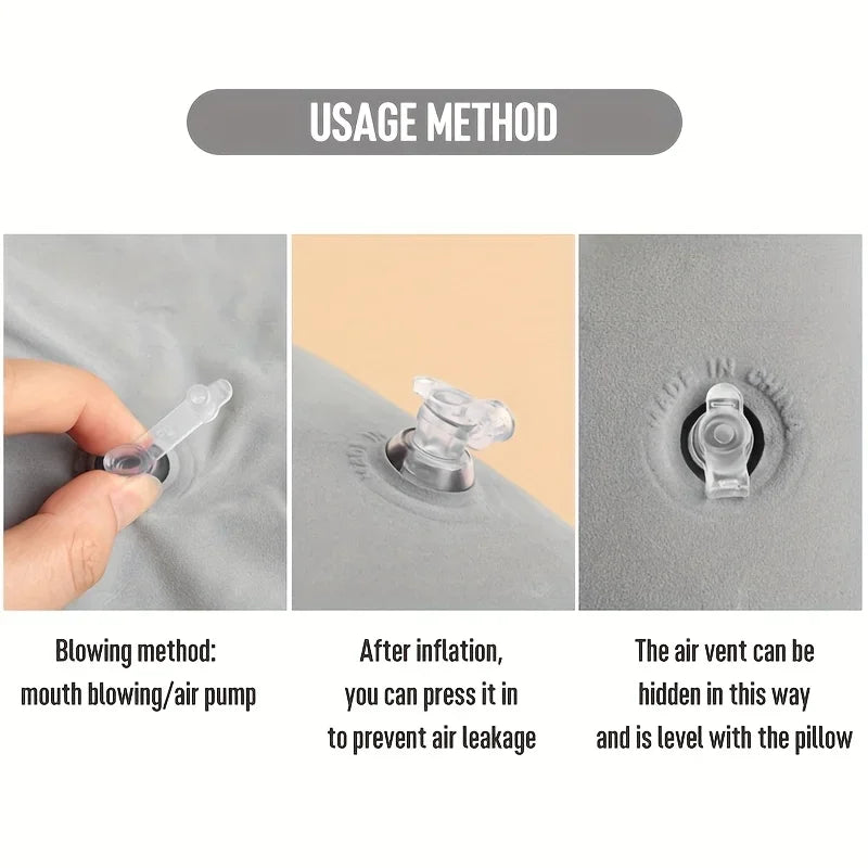 Bequemes aufblasbares Campingkissen für Nacken und Taille – clever-campen Ansicht 6
