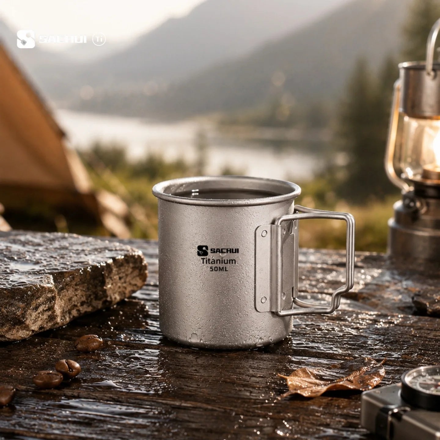 50ml Titan Campingbecher mit klappbarem Griff – clever-campen Ansicht 2
