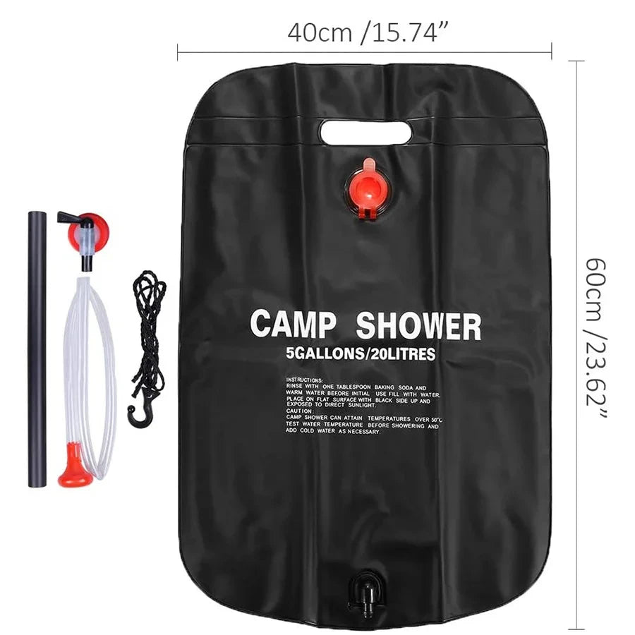Faltbare Solar-Dusche 20/40L für Camping und Outdoor – clever-campen Ansicht 2