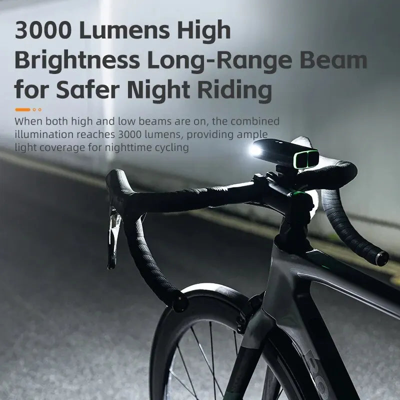 ROCKBROS 3000LM Fahrradlicht mit Powerbank – clever-campen Ansicht 3