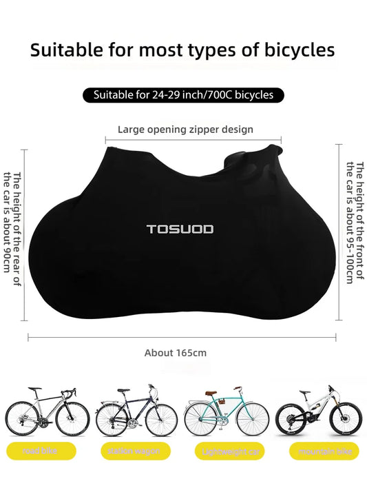 TOSUOD Fahrrad Staubschutz Abdeckung für 26-28.5 Zoll – clever-campen Ansicht 2