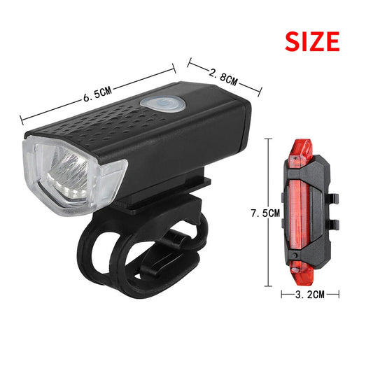 USB Wiederaufladbares Fahrradlicht Set für MTB & Strasse – clever-campen Ansicht 2