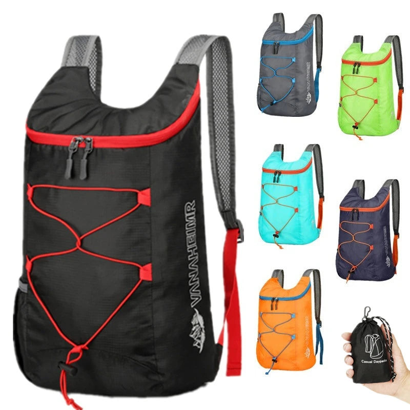 Multifunktionaler Outdoor Falt-Rucksack aus Nylon – clever-campen Ansicht 5