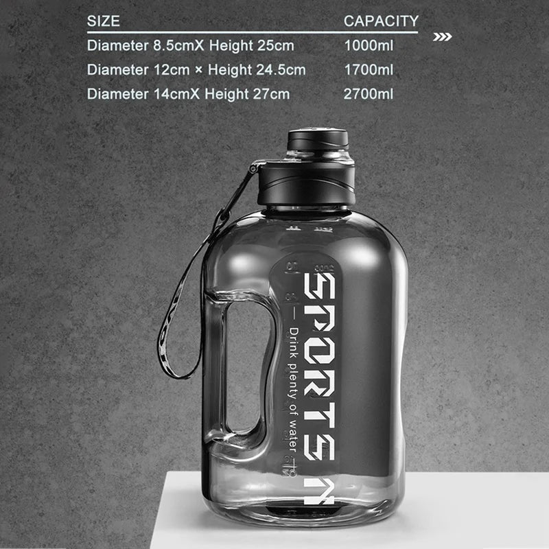 2.7L/1.7L Isolierte Trinkflasche mit Griff für Sport – clever-campen Ansicht 5