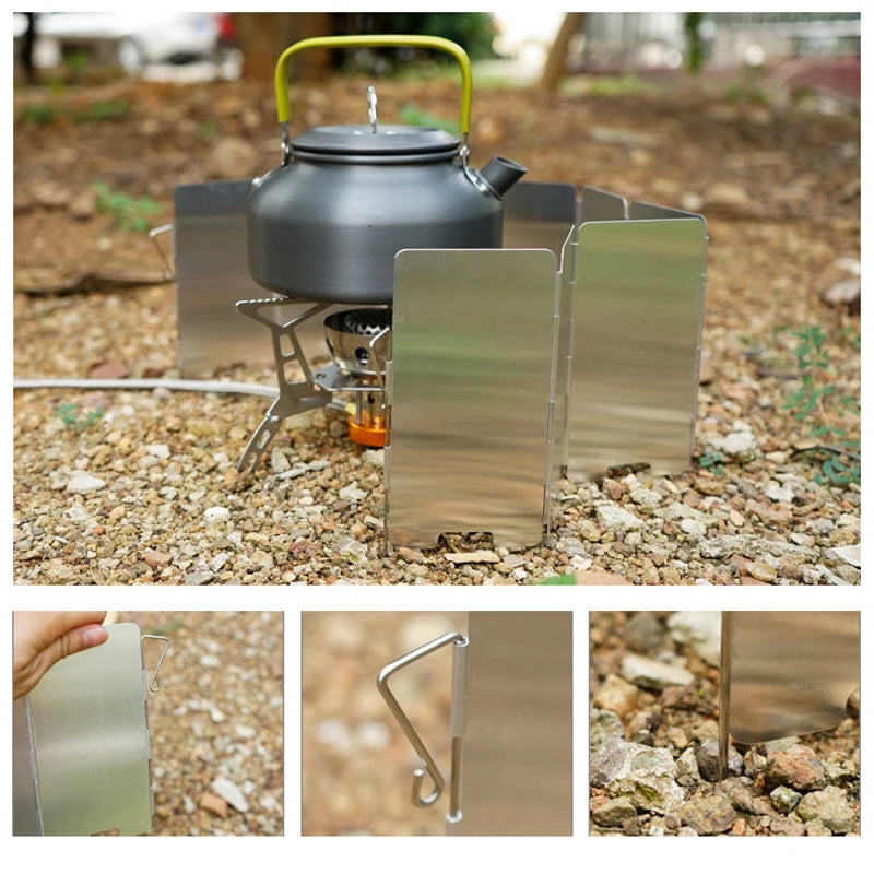 Faltbarer Windschutz für Campingkocher – 9 Platten – clever-campen Ansicht 6