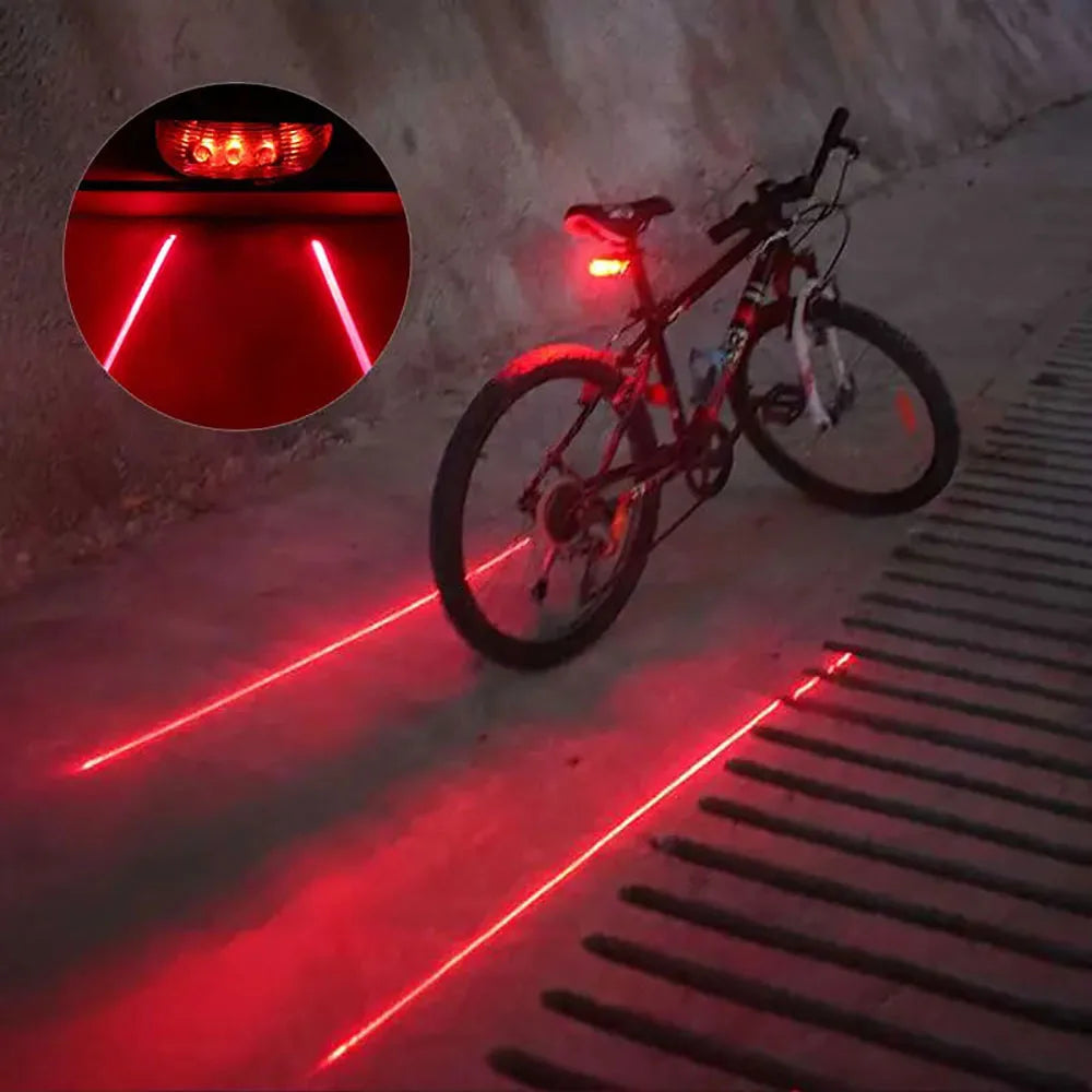 5 LED Fahrrad Rücklicht mit Laser für Sicherheit – clever-campen Ansicht 6