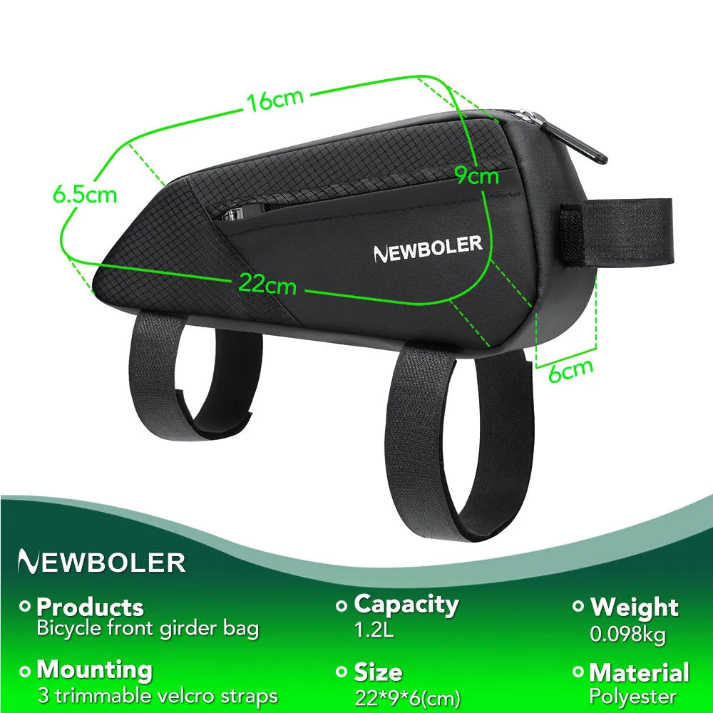 Wasserdichte Fahrradrahmen-Tasche mit Reflektoren – clever-campen Ansicht 3