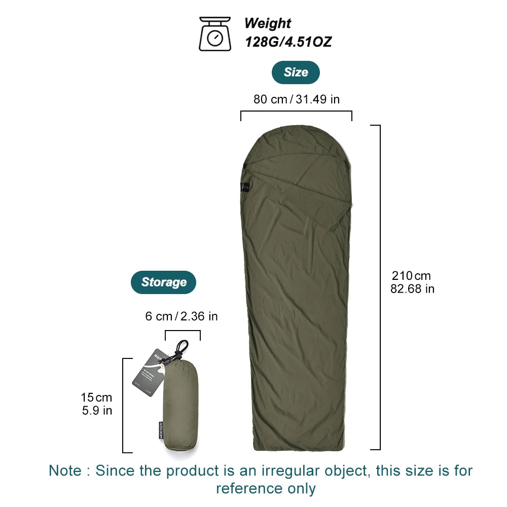 Ultraleichter Mumien-Schlafsack-Inlett für Camping & Outdoor – clever-campen Ansicht 3