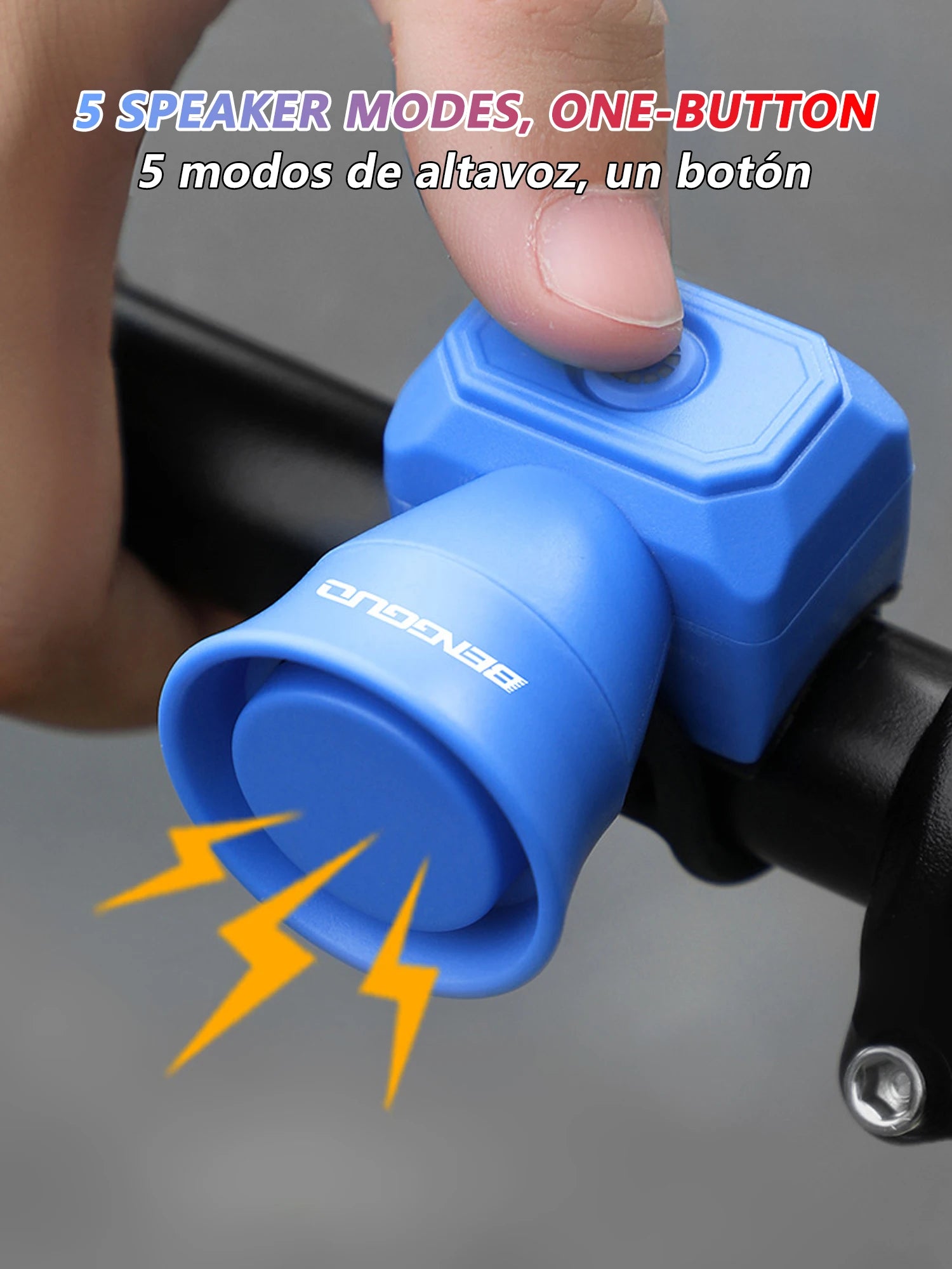 5-Modi Fahrradklingel Mountain Bike Mini Batterie – clever-campen Ansicht 3