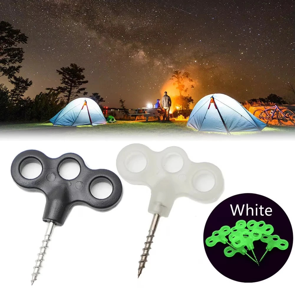 Zeltpflock Schraubheringe für Camping und Outdoor – mit Clip – clever-campen Ansicht 2