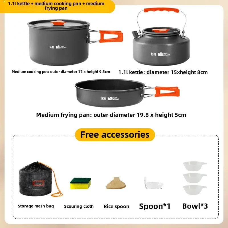 Camping Kochgeschirr Set – Ultraleichtes Aluminium Geschirr – clever-campen Ansicht 6