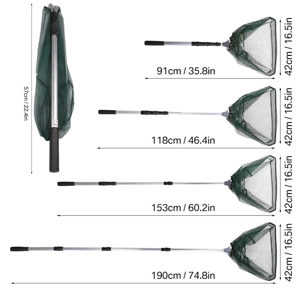 Ultraleichter faltbarer Fischernetz – ausziehbar – clever-campen Ansicht 3
