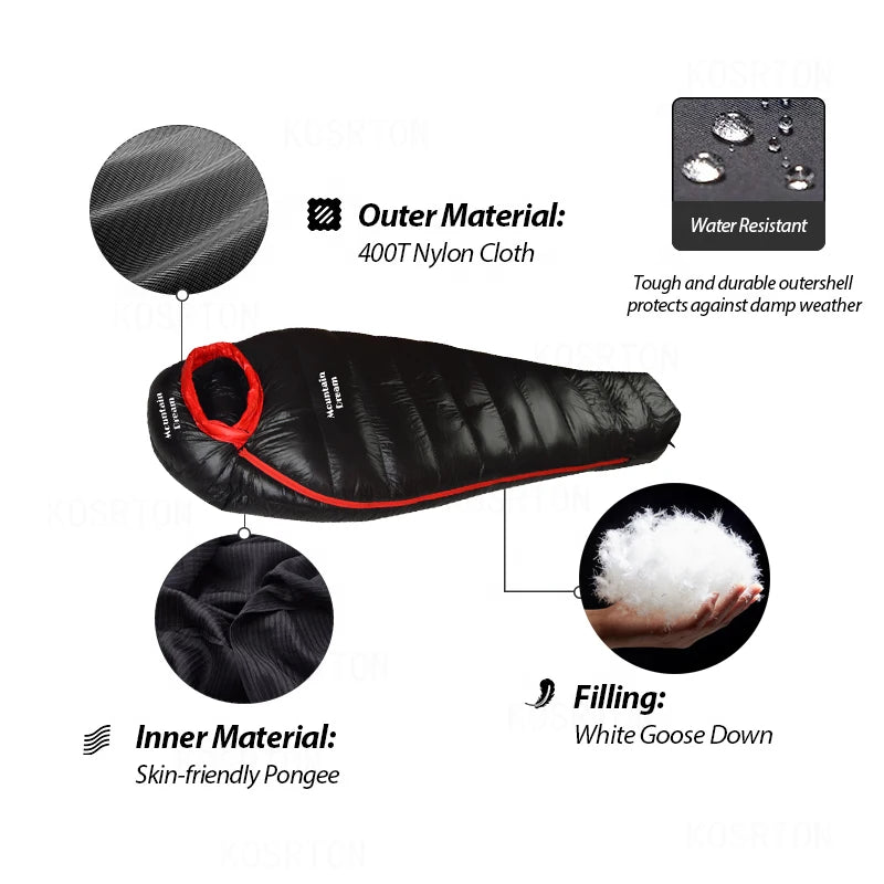 Winter Schlafsack Erwachsene Mumienschlafsack Daunen – clever-campen Ansicht 3
