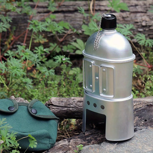 Militär Trinkflasche Set aus Aluminium – clever-campen Ansicht 3