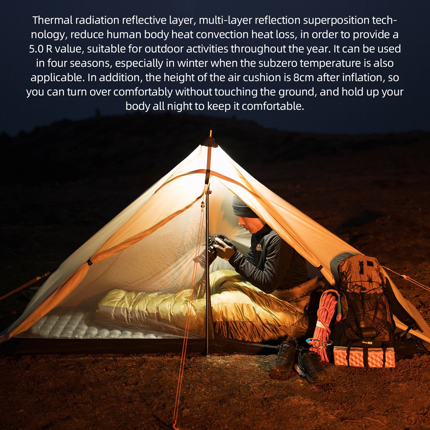 Qunature Luftmatratze Camping Schlafmatte Ultraleicht – clever-campen Ansicht 4