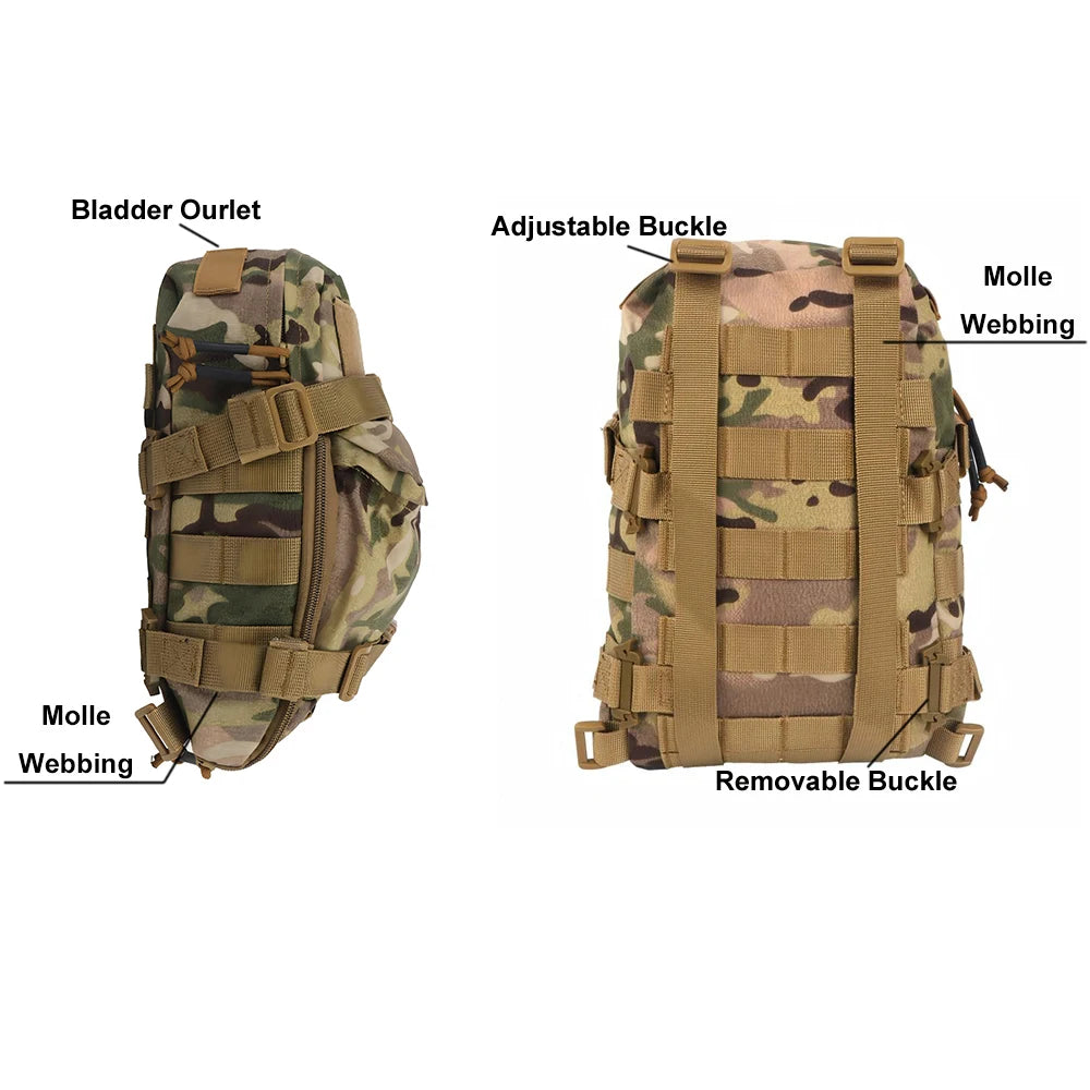 Taktische Molle Trinkblasen-Tasche für Outdoor-Westen – clever-campen Ansicht 6