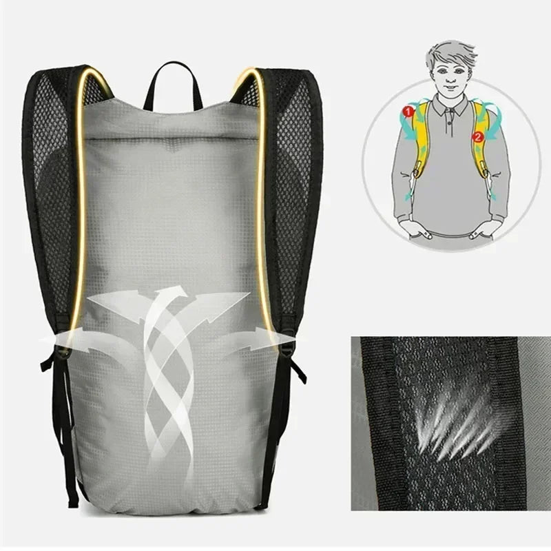 20L Faltbarer Rucksack für Wandern und Reisen – clever-campen Ansicht 5