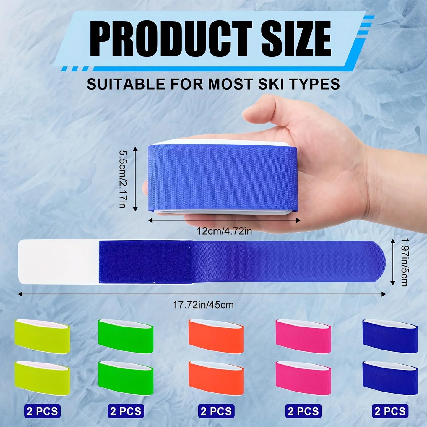 Ski Straps – Nylon Snowboard & Schlitten Befestigungsriemen – clever-campen Ansicht 3