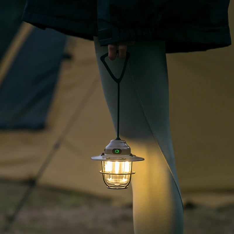 PACOONE Retro Campinglaterne IPX4 Wasserdicht Hängelampe – clever-campen Ansicht 3