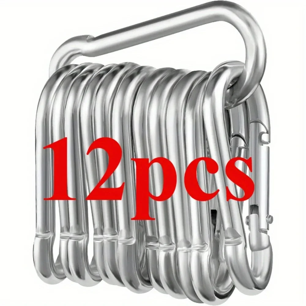 Edelstahl Karabiner Set, 6x60mm, 180kg Tragkraft – clever-campen Ansicht 2