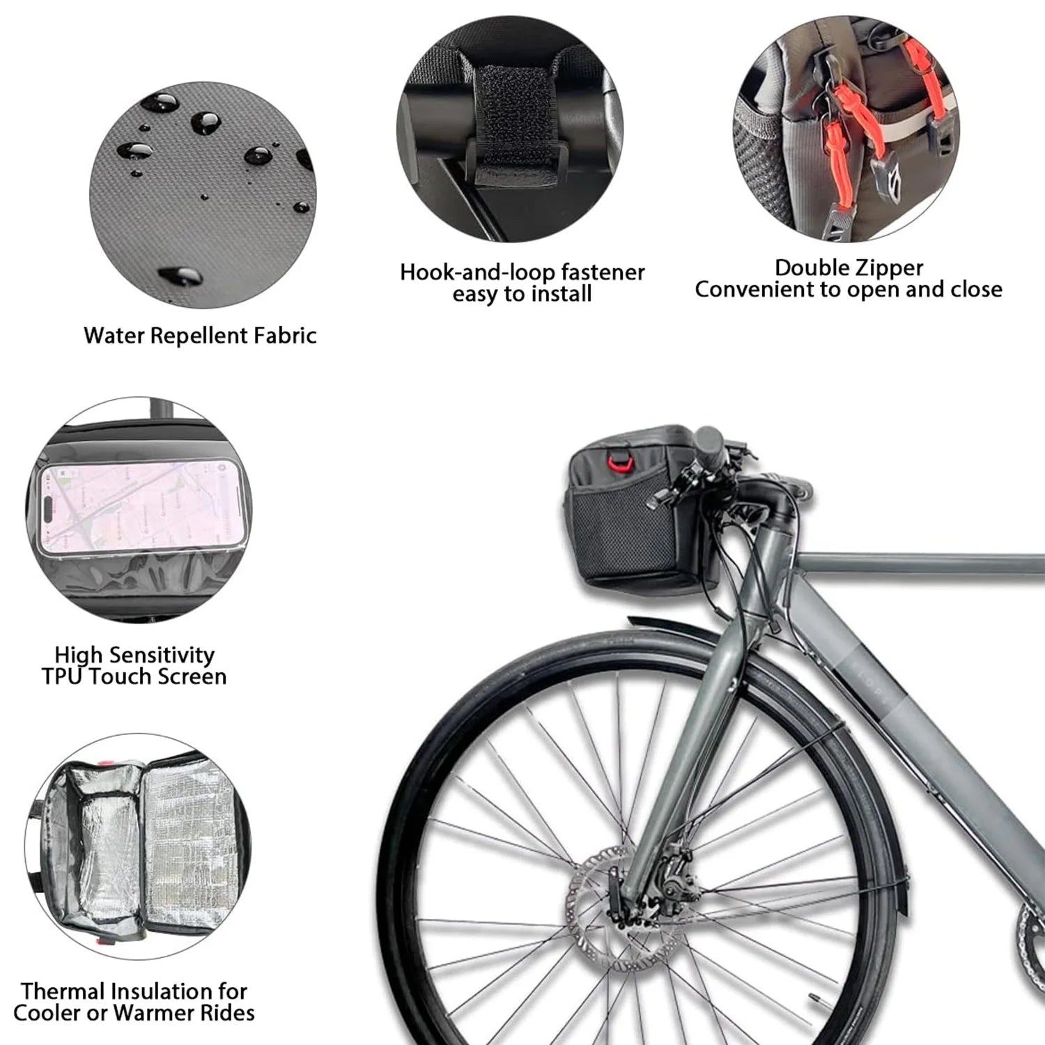 Toptrek 4L Fahrradlenkertasche mit Isolierung – clever-campen Ansicht 5